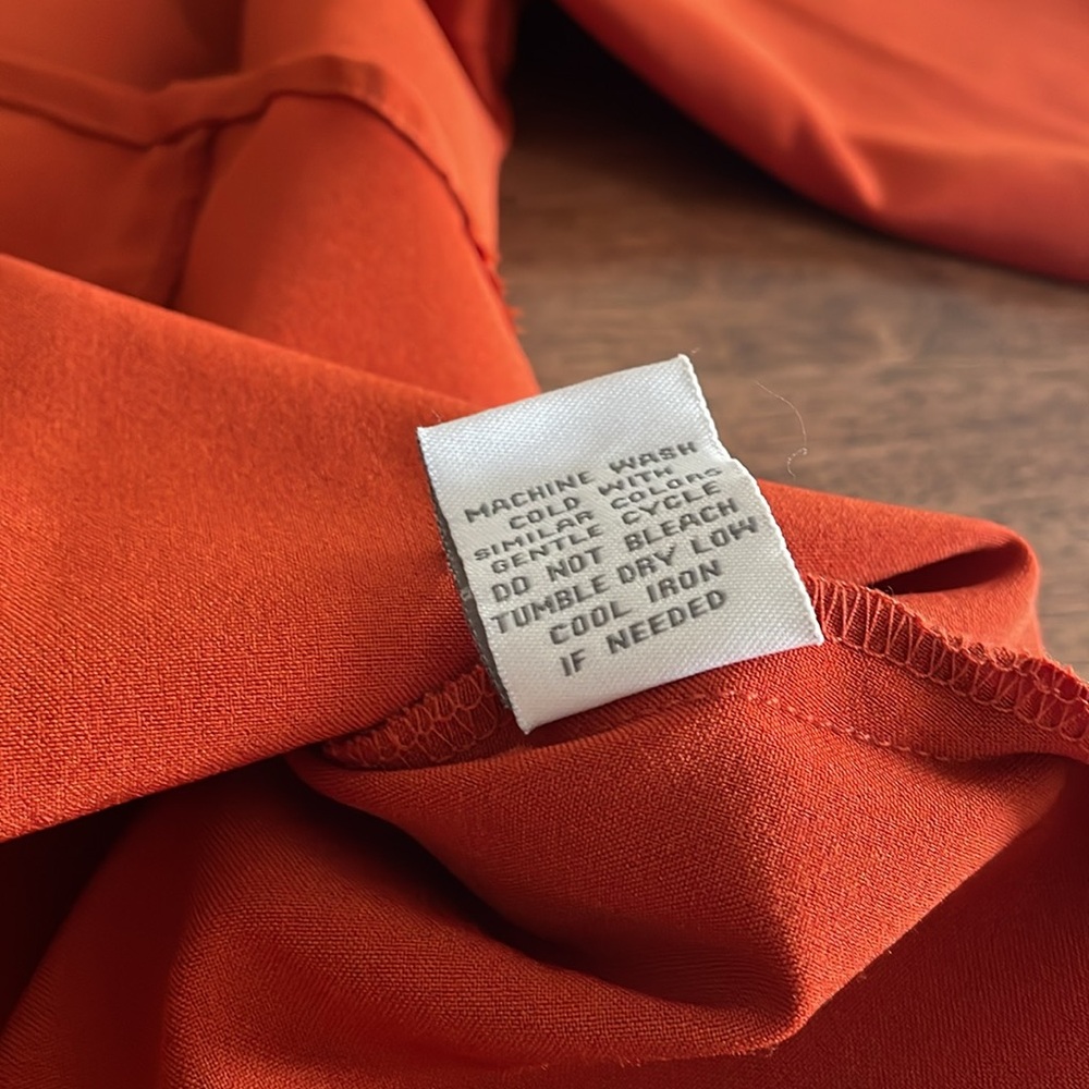 Dressbarn burnt orange button down - Picture 13 of 14